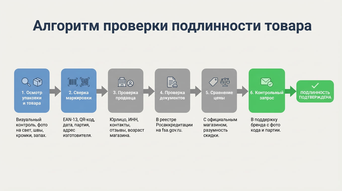алгоритм проверки товара